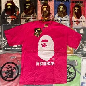 Pink Bape Ape Head Tee